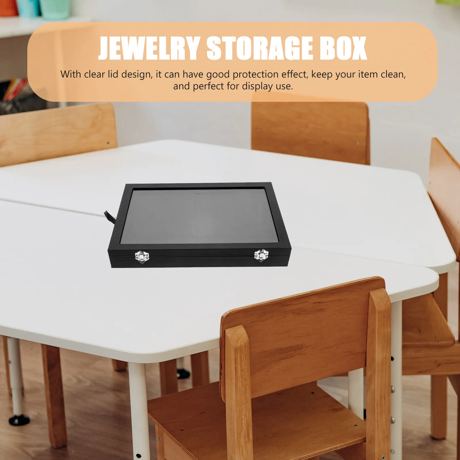 Brooch Pin Display Box Clear Lid Jewelry Storage Case Light Weight Medal Display Pin Organizer Multipurpose Holder
