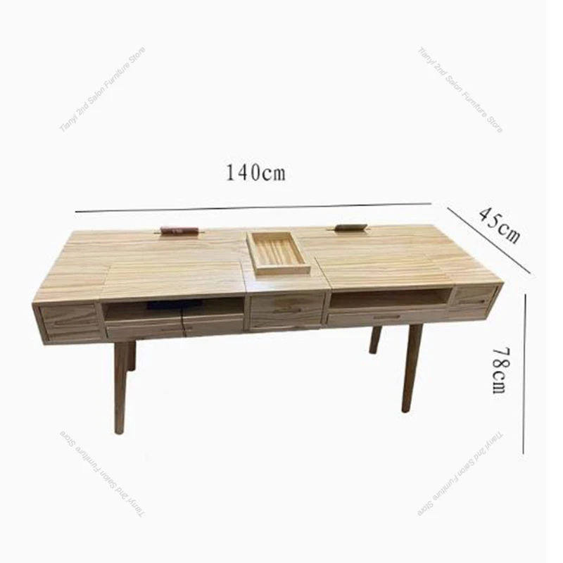 Modern Japanese Manicure Table Wooden Retro Storage Dressing Nail Tables Simple Nail Artist Salon Furniture Mesa Manicura LLMT