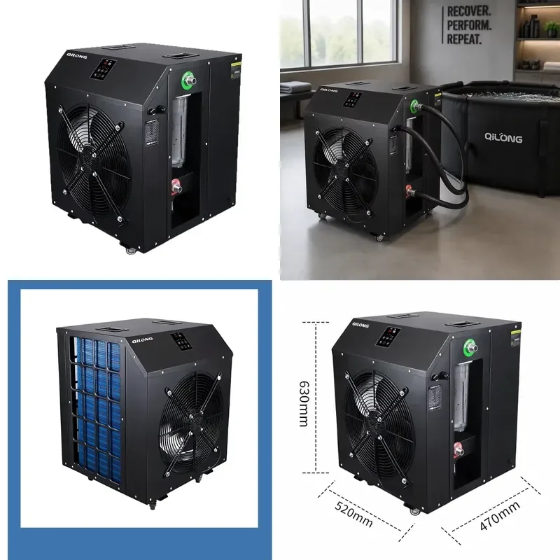 Air Cooled Ice Bath Cooler with Pump Remote Control Automatic Water Chiller for Home Rehabilitation Baths