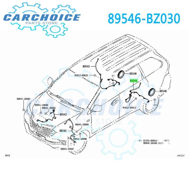 

High Quality 89546BZ030 Rear Left ABS Wheel Speed Sensor for Toyota Avanza F653 F654 1NRVE 2NRVE 2015-2018 VSC 89546-BZ030