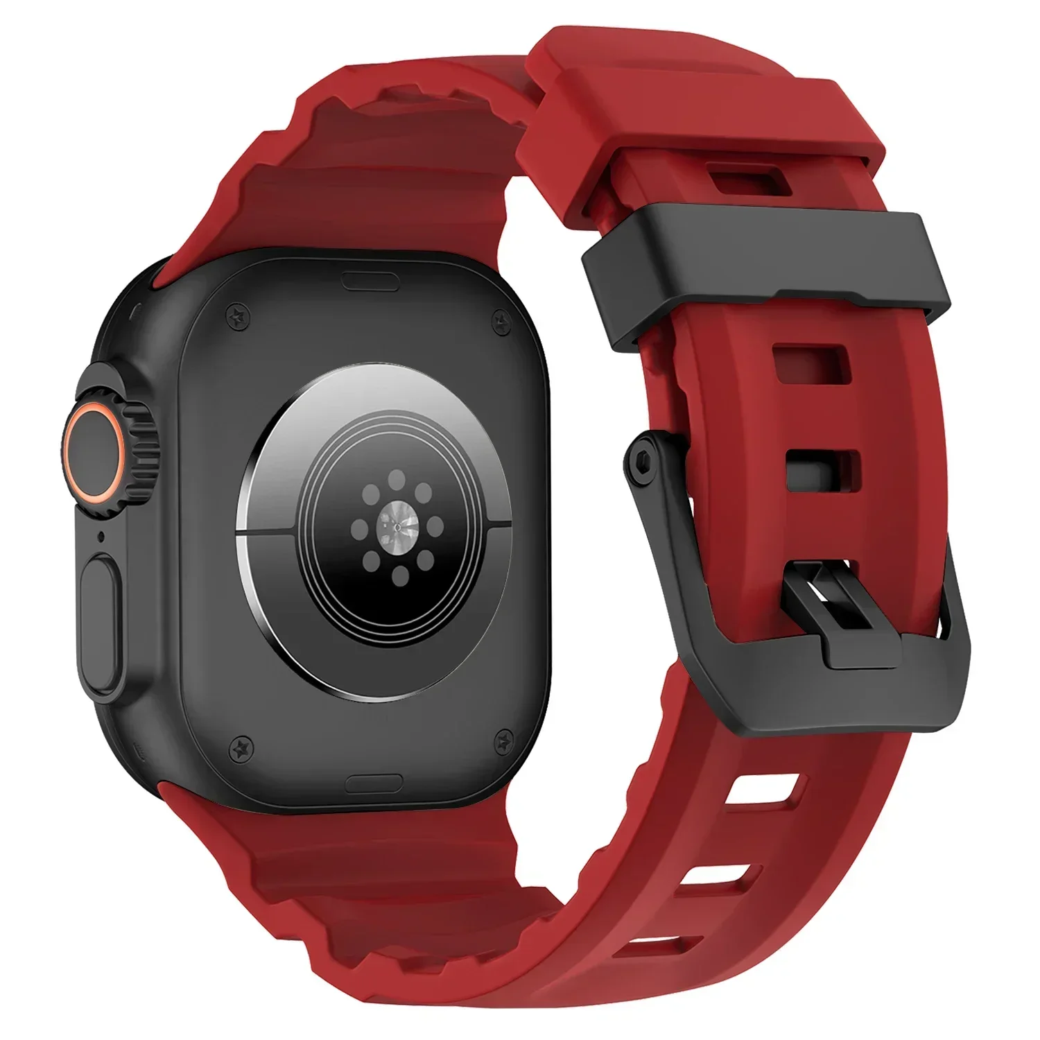 Apple Watch Ultra 2 49mm、46mm、45mm、44mm、42mm対応 トレールシリコンバンド スポーツブレスレット iWatch Series 10 Ultra 9 8 7 6 SE用