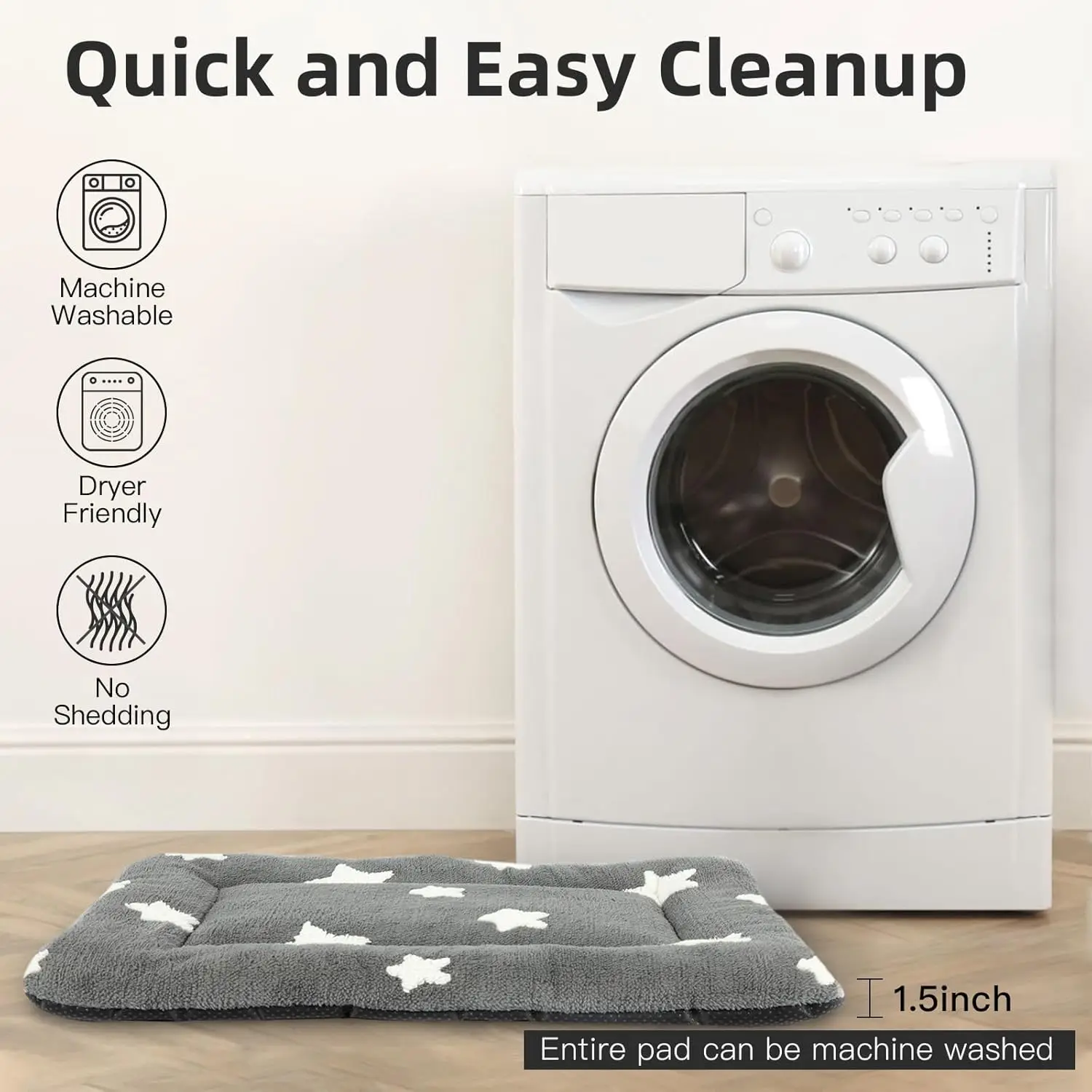 مورا الحيوانات الأليفة سرير للقطط للقطط في الأماكن المغلقة قابل للغسل الكلب قفص وسادة لطيف ستار سرير كلب حصيرة ل بيت جرو مسطح KitteGrey 22x13 #4