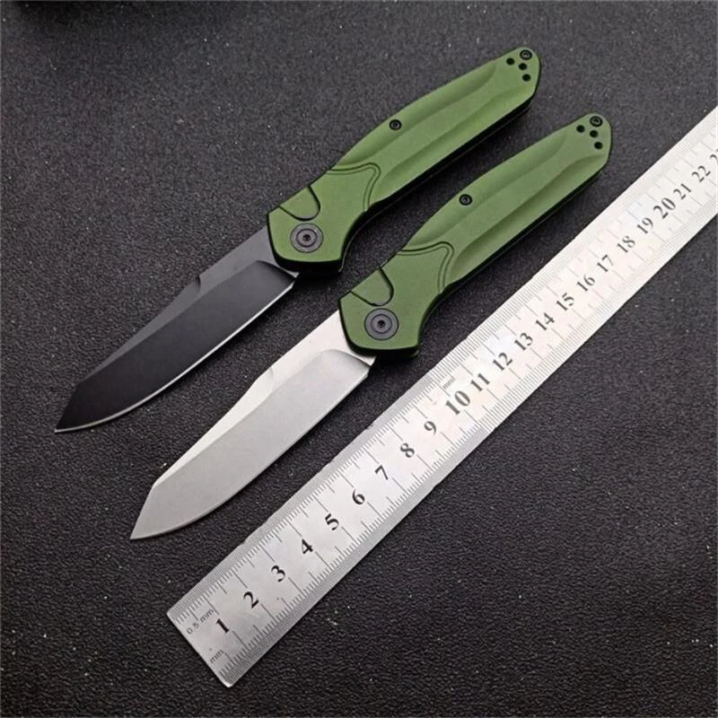 

Outdoor Tactical 9400 Folding Knife Stone Washing Blade Aluminum Handle Camping Safety-defend Pocket Knives Portable Tools