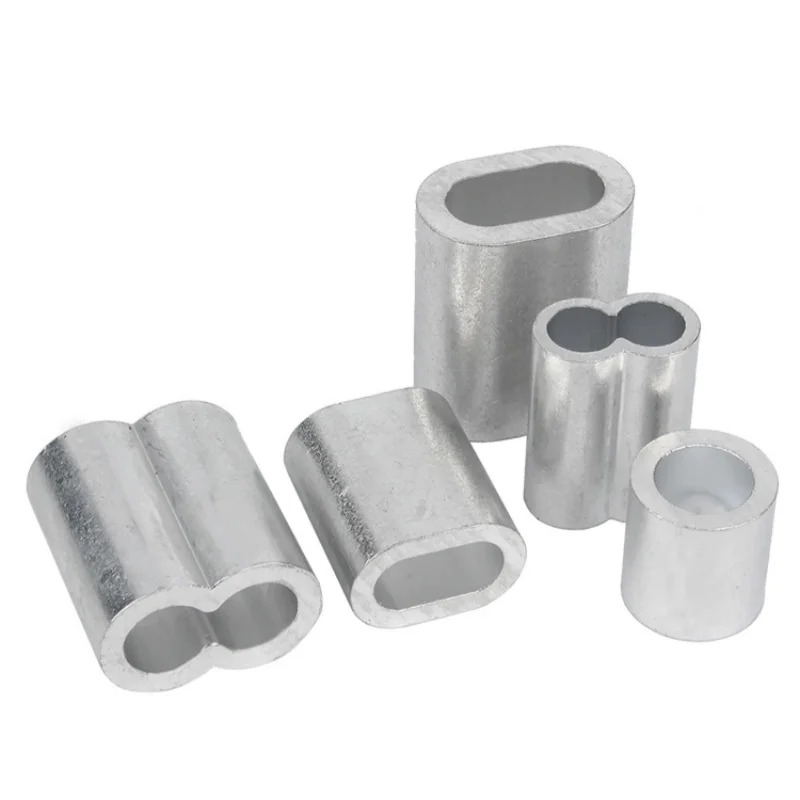 M0.5-M20 Aluminum Wire Rope 8-Shaped Double Hole Circular Elliptical Shape Single Hole Clamp Buckle