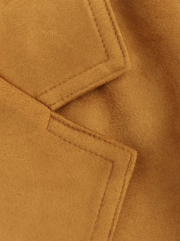 เสื้อสูทผู้หญิงสไตล์ยุโรป แฟชั่นทันสมัย ใช้งานได้หลากหลาย สีพื้น ปกเสื้อแบบปกเชิ้ต ติดกระดุมแถวเดียว ผ้ากำมะหยี่