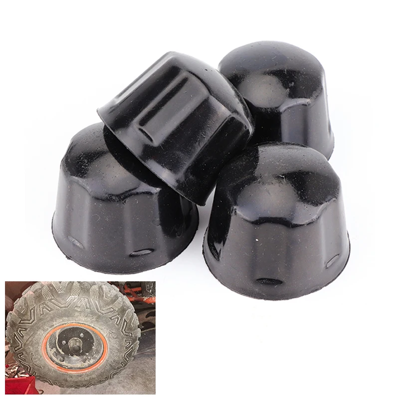 4Pcs/lot Rubber Dust Nuts Covers Dust Protector For 50cc 70cc 110cc 125cc ATV Go Kart Quad Bike 4 Wheel Motorcycle Accessories