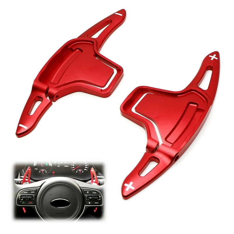 Car Red Steering Wheel Paddle Shifter Extension For Kia Optima K5 Pre-LCI 2016-2018