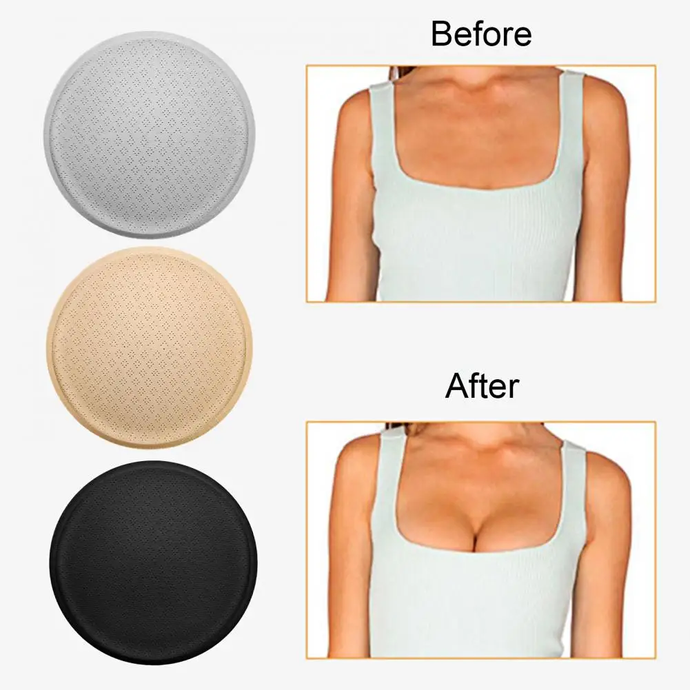 Traceless Breast Pad Round Bra Inserts Pads Removable Washable Bra Cups Inserts Soft Sponge Chest Pads for Bikinis Top 97