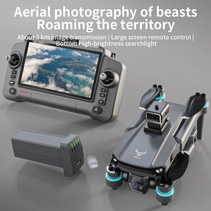 Afbeelding 6: SG603 pro drone met obstakelvermijding, HD-camera, 4,5 inch touchscreen, borstelloze GPS RC quadcopter speelgoeddrone, 4K professioneel