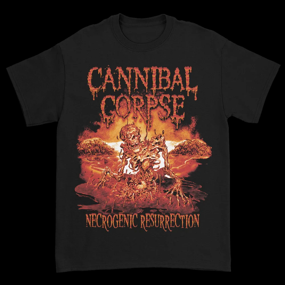 Cannibal Corpse Butchered at Birth Punk Rock 100% Cotton Printed T-Shirt Heavy Metal Band Short Sleeve Y2K Gothic Style Shirt