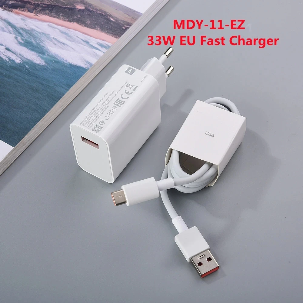 Original Xiaomi Charger 33W EU Fast Charge 3A Type C Cable For Mi 10 10T Pro Note 10 Lite Redmi K30 Pro Note 9 Pro Max 9S note11