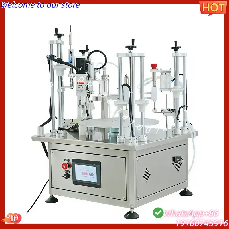 2026Hot 2025 New Automatic Essential Oil Perfume Bottling System Roller Rotary Filling Capping Machine for Small Glass