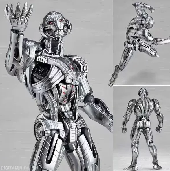 

In Stock Marvel Ultron Action Figures 17cm Ko Ultron Kaiyodo Amazing Yamaguchi Avengers Anime Collection Toys Gift