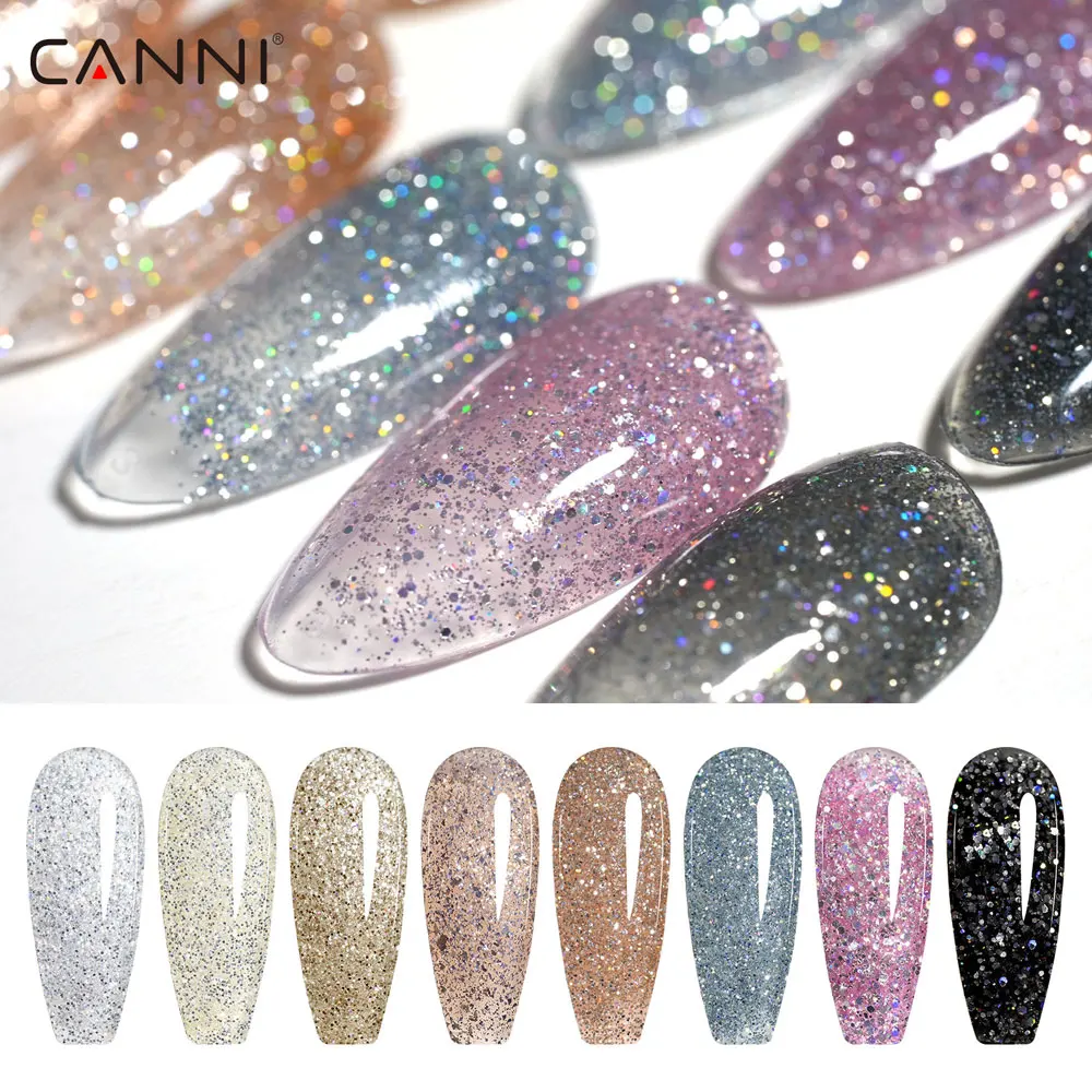 CANNI Cat Eye Gel Nail Polish and Glitter Gel 9ml HEMA TPO FREE High Gloss Quality Soak Off UV Gel Art Manicure Salon DIY Home
