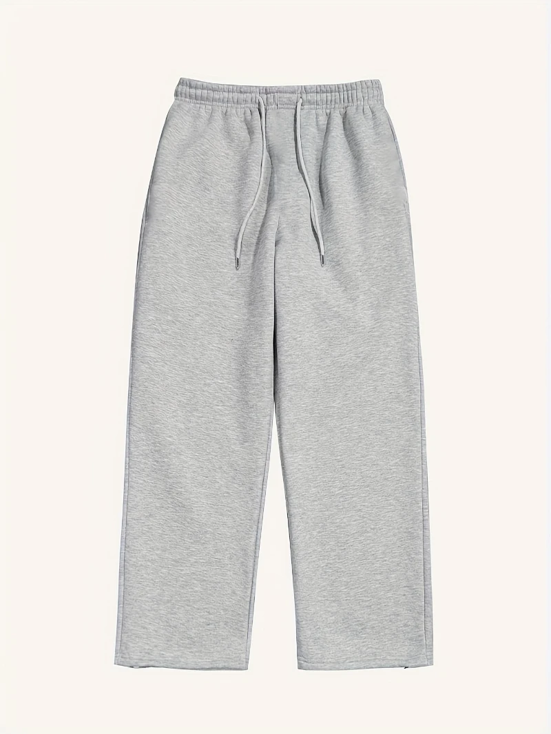 بنطال فضفاض واسع الساق للرجال، بنطال طويل غير رسمي للربيع/الخريف، طراز أمريكي عصري متعدد الاستخدامات #3