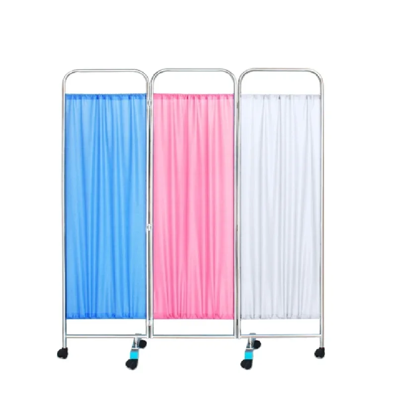 WSN03B Home Nursing Ward Screen 4 Fold Folding Screen Compartment Screen Ward Curtain