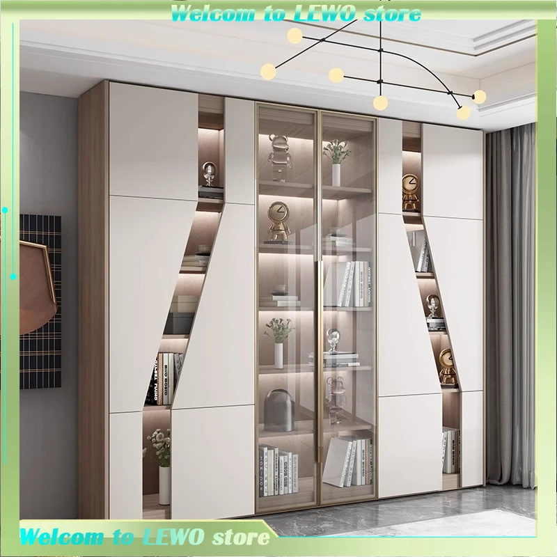 

Luxury Nordic Living Room Cabinets Librero Storage Display Cabinets House Container Bookshelf Wood Gabinete Trendy Furniture