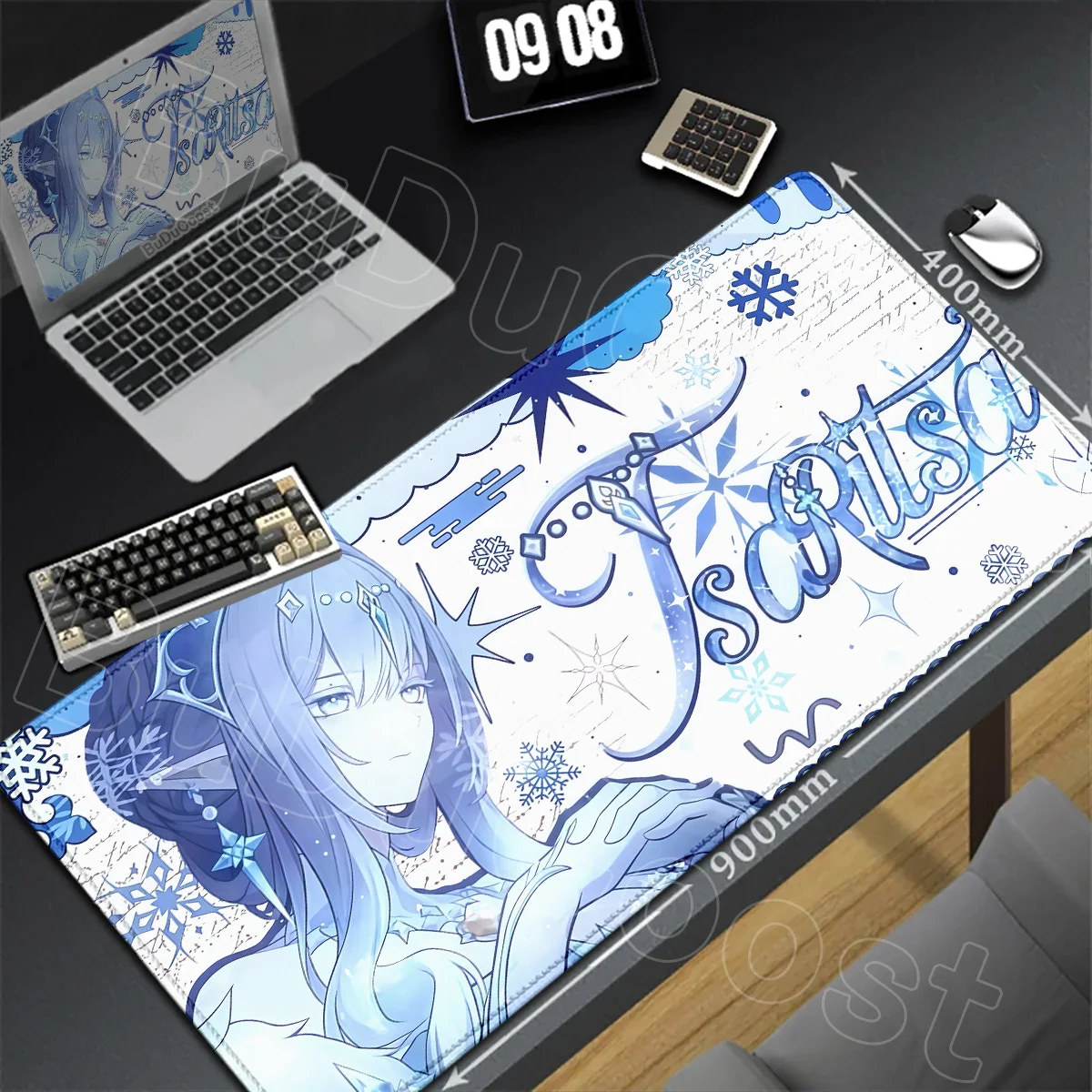 HD-Druck E-Sport Gamer Schreibtischunterlage 900x400mm Anime Schreibtischmatte Genshin Impact 2026 Neue Zaritsa Kaiserin von Snezhnaya Mauspad