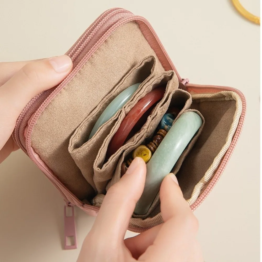 

Многослойная сумка для хранения украшений, многофункциональная сумка-органайзер для демонстрации украшений на молнии, мини-водонепроницаемая сумка для украшений, дорожный органайзер для украшений