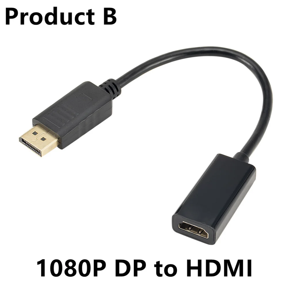 4k dp para hdmi-conversor de adaptador compatível displayport para hdmi cabo dp macho para hdmi fêmea hd tv vídeo adaptador de áudio para tv pc