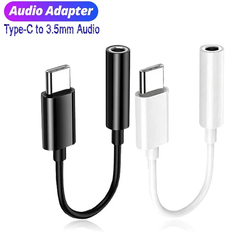 Type C to 3.5mm Jack Earphones Adapter Type-C Headphone Connector USB C to 3.5 mm Jack Audio Converter For Huawei Xiaomi Realme