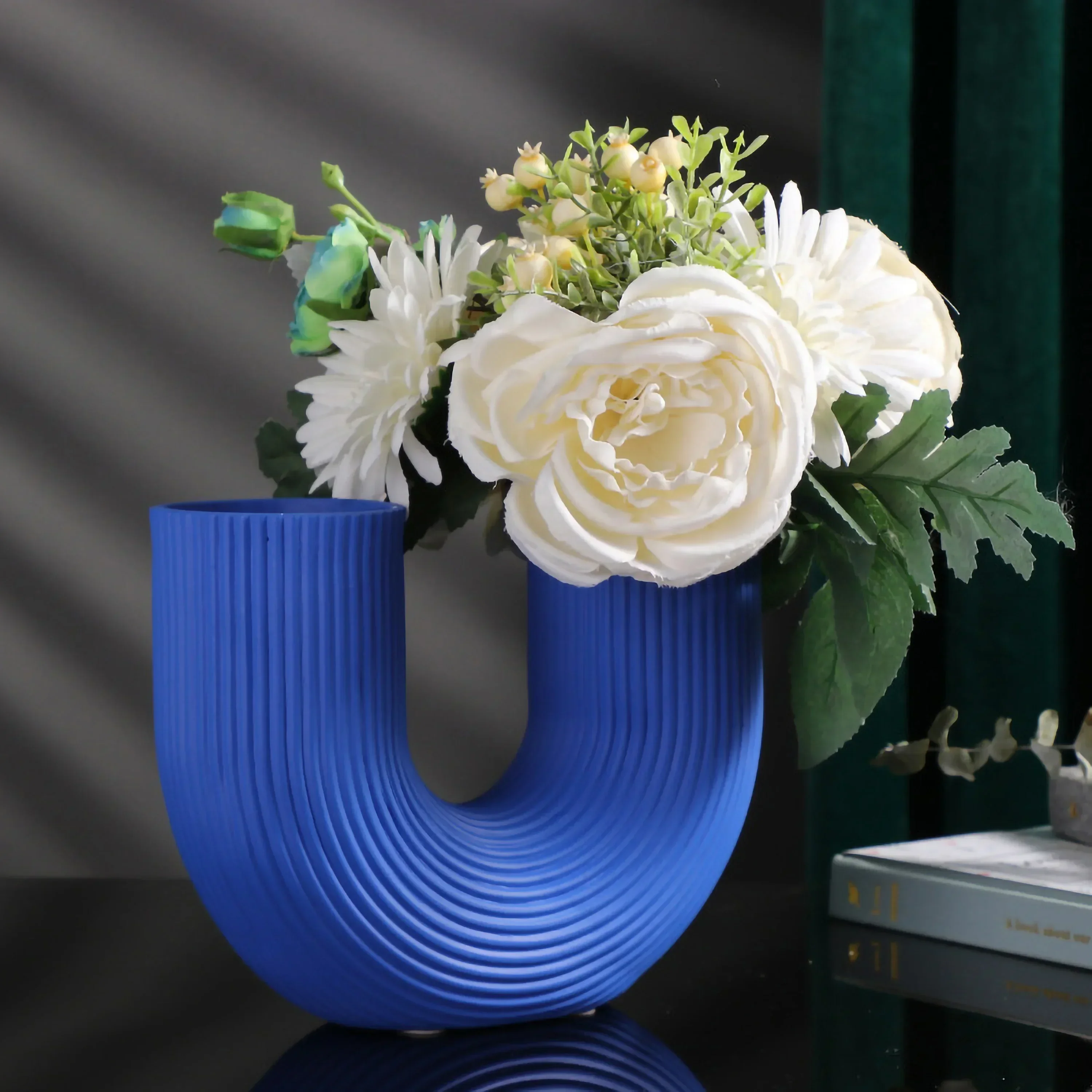 Nordic Style Vase U-shape Flower Arrangement Container Modern Home Decoration Beautiful Room Decor