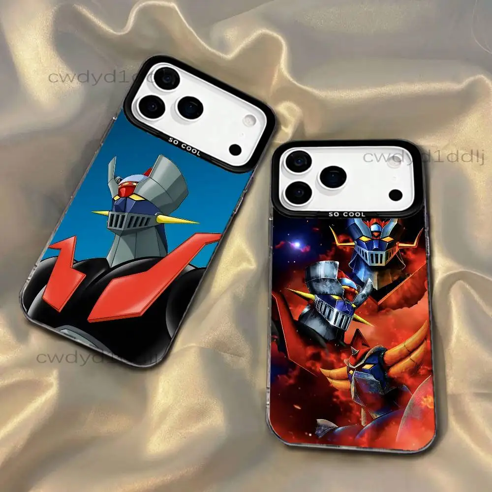 

Anime M-Mazinger Z Robot For iPhone 17,16,15,14,13,12,X,8,Pro,Max,Plus,SE4,Air,Mini Black IMD Matte Case