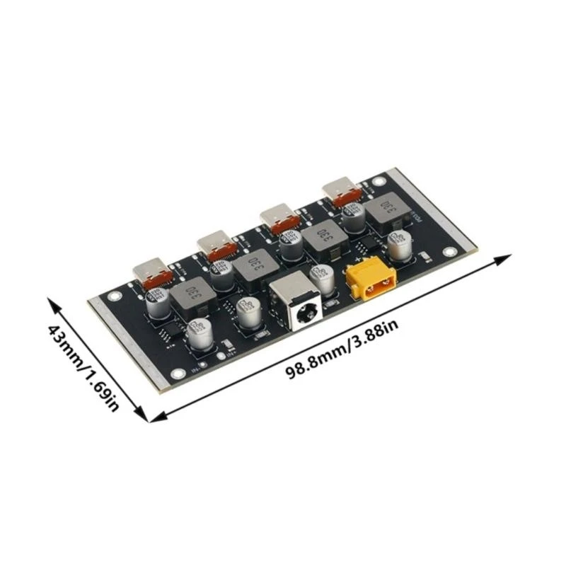 Modul pengisian cepat PD65W USB tipe C Modul Adapter Daya Dukungan D2RC