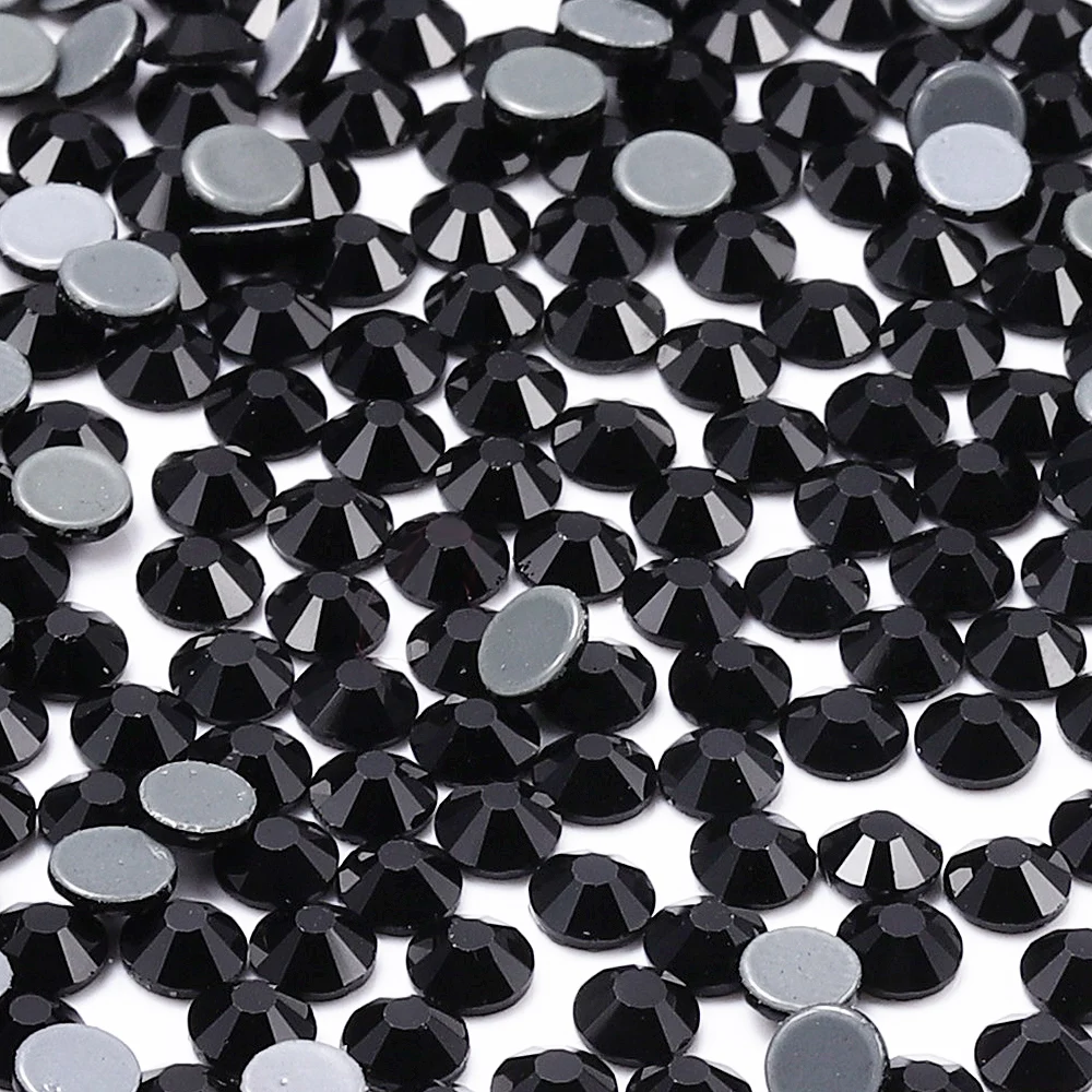 Multi-color SS6-SS30 Glass Crystal Hot Fix Rhinestones Flatback Iron On Stones For DIY Nail Art Fabric Clothes Decoration