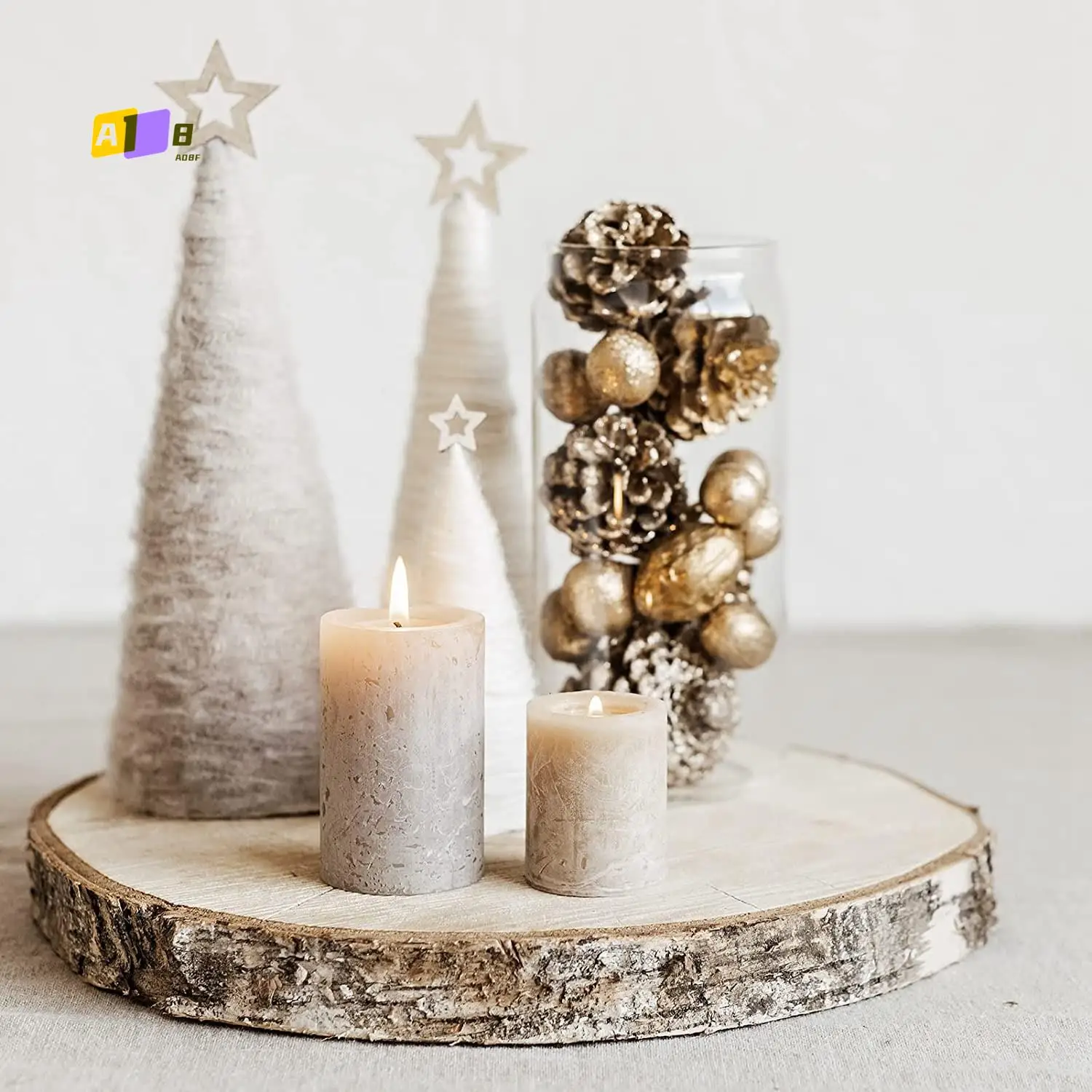 

A08F-3 шт. большие ломтики дерева для центральных элементов, деревянные круглые для свадебных центральных элементов, проектов «сделай сам», покраски и т. д.