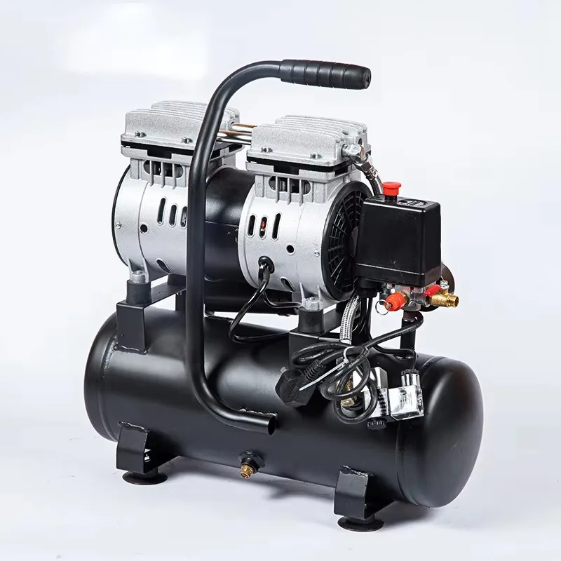 480W 9L AC 220V Small Oil-Free Air Compressor Industrial Air Pump Best En Compresseur Portable Air  8bar AC115V AC120V