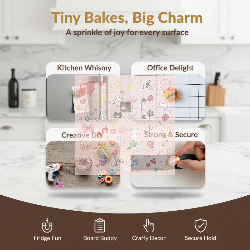 Realistic Mini Bread Food Fridge Magnets 3D Bakery Pastry Refrigerator Magnets Decor DIY Embellishments Accessories Ideal Gift