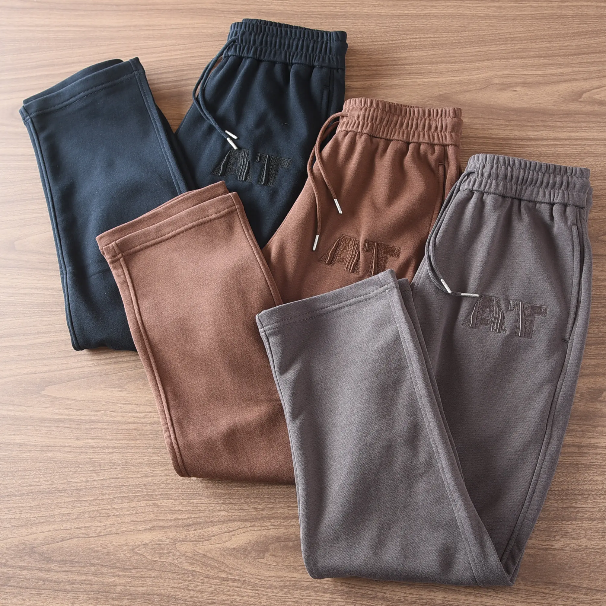 

Spring and Autumn New American Retro Terry Cloth Letter Printed Sweatpants Men's Simple Washed Drawstring Casual Sports Pants