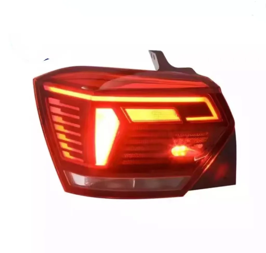 for VW Polo Tail Lights 2019-2022 GTI LED Tail Lamp DRL Dynamic Turn Signal Brake Reverse Light