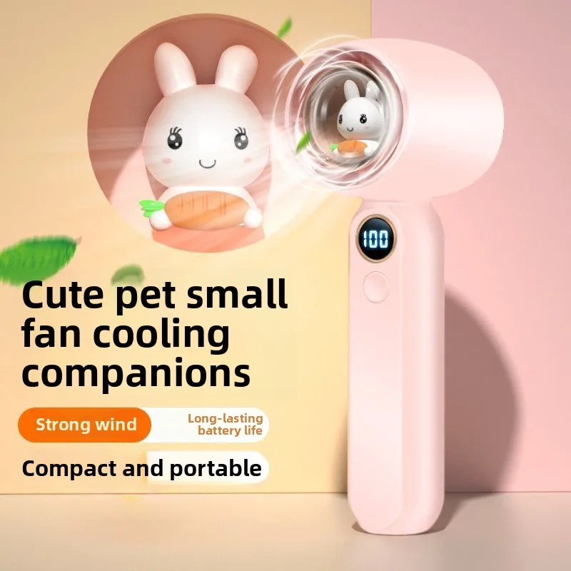 

New USB Cute Handheld Fan Charging Mute Student Dormitory Office Will Carry Mini