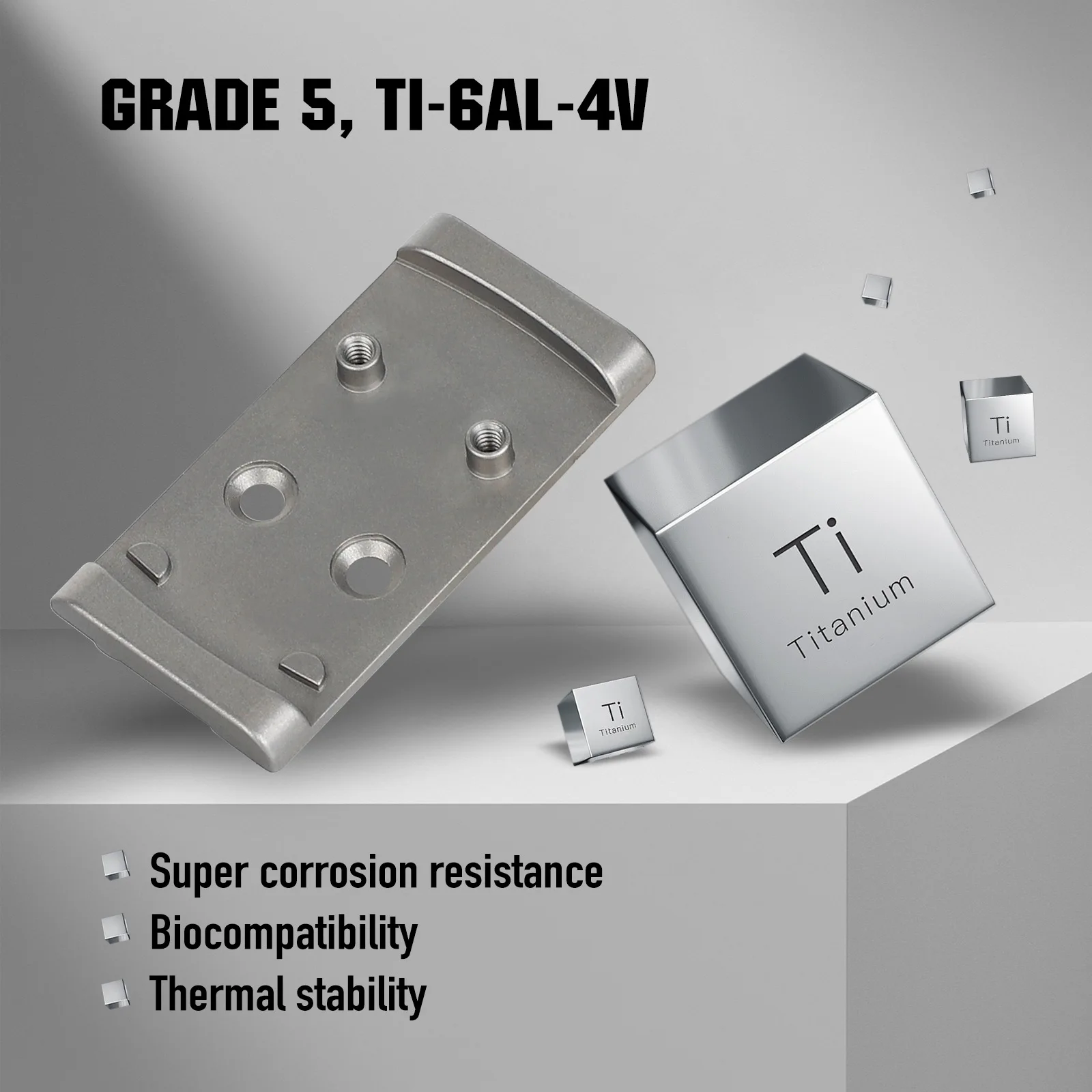 

охтент ® Переходная пластина MOS Red Dot, совместимая с 407K 507K EPS Carry и RD U1, обработанная на станке с ЧПУ из титана 6AL4V