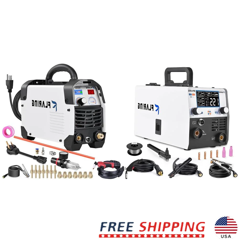65A Przecinarka plazmowa 120V 240V 20mm Clean Cut 155A Spawarka MIG Bezgazowy rdzeń topnikowy Spawarka 3 w 1 Panel LED Cięcie Spawanie