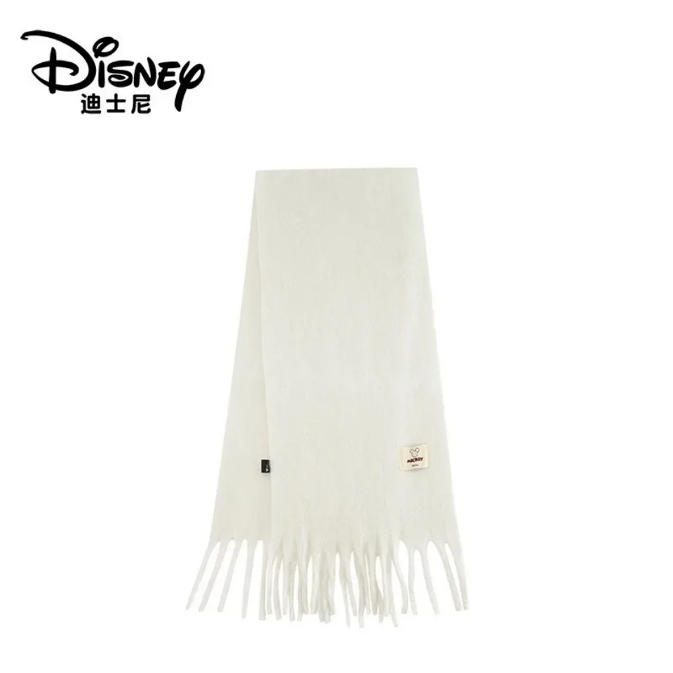 Disney Mickey Mouse Plush ผ้าพันคอสีทึบฤดูใบไม้ร่วงและฤดูหนาวผิวอบอุ่นน่ารักการ์ตูนเด็กผู้ใหญ่ผ้าพันคอฤดูหนาวของขวัญ