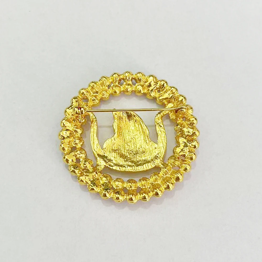 بروش لؤلؤة دوي-ذهبي #2