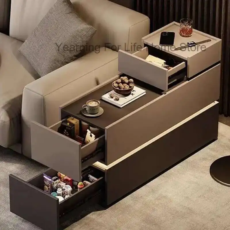 

Table Room Italian Living Minimalist Designer Side Luxury Organizer Living Room Coffee Table Hallway Mesas Bajas Home Furniture