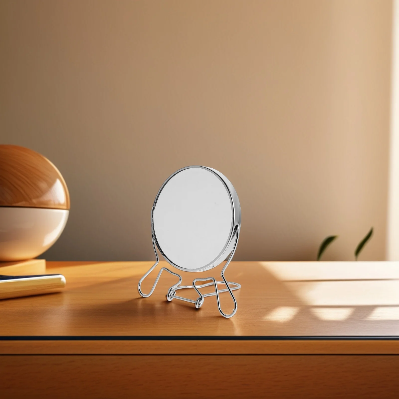 

Rotating Double Side Makeup Mirror Metal Frame Clear Reflection Adjustable Angle Table Mirror Makeup Accessory