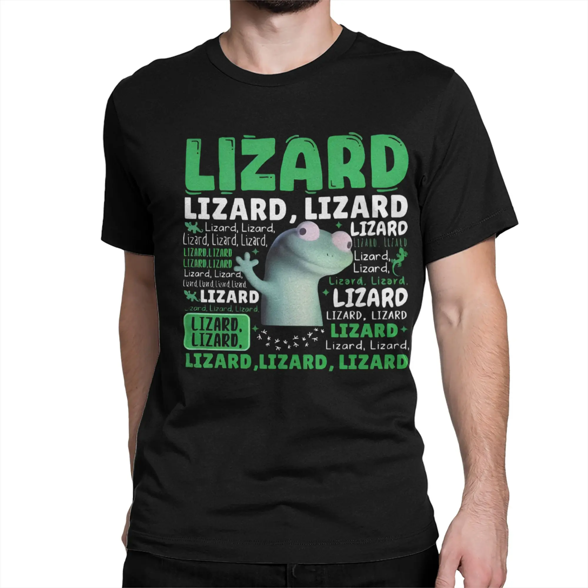 Men Women Lizard Meme T Shirts Cotton Clothing Crazy Short Sleeve Round Collar Tees 6XL T-Shirts