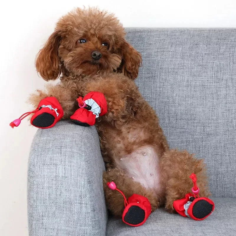 

Pet Dog Shoes Soft Bottom Breathable Waterproof Durable Teddy Spring, Autumn and Winter out Pet Shoes Boot Cover Rain Boots Dog