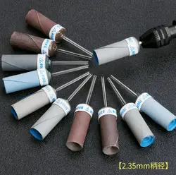 Barra de papel de arena de grano 80-1000 de tamaño completo, vástago de 2,35/3mm, cabezal de molienda de varilla de papel de lija para fabricación de joyas, herramientas rotativas, 7 Uds.