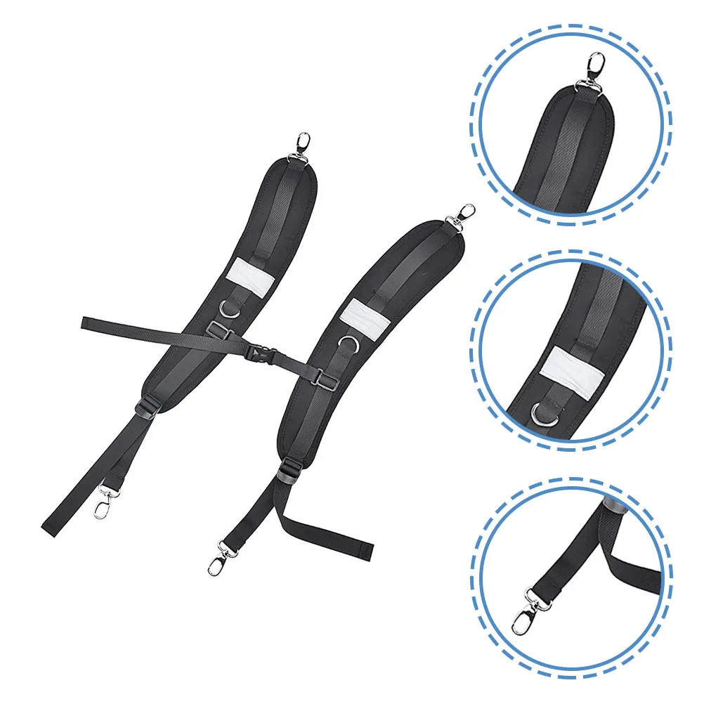 

1 пара водонепроницаемых регулируемых двойных плечевых ремней для рюкзака, с мягкой неопреновой подкладкой, для активного отдыха и спорта