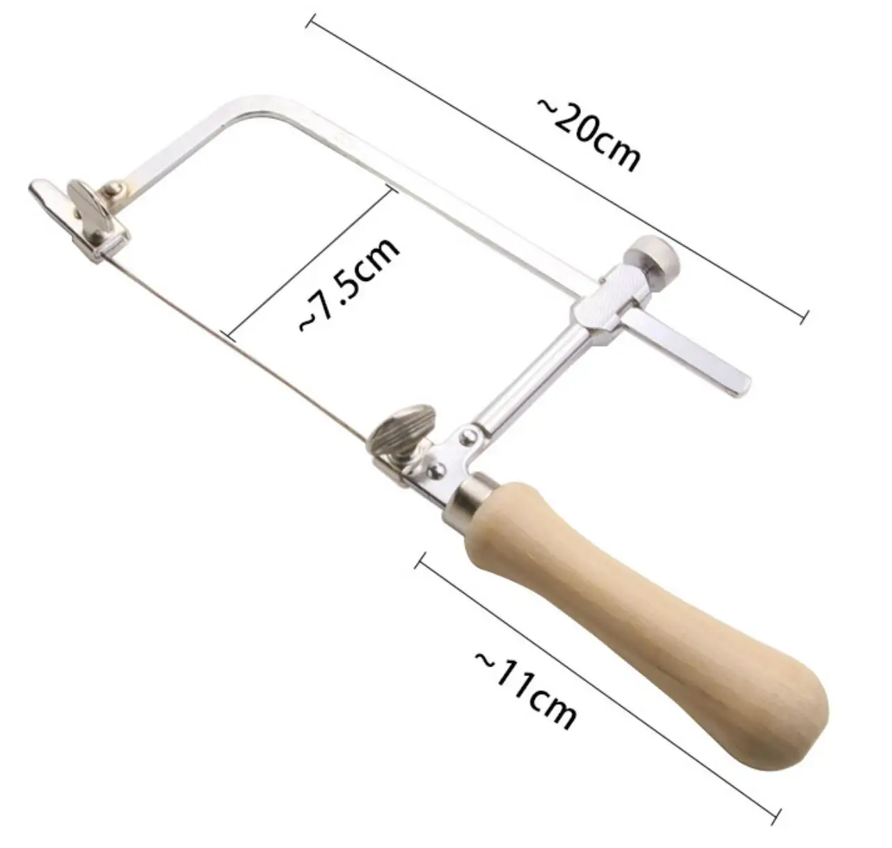 U-shape Saw Bow With Wooden Handle Fixed Adjustable Jewelry Saw Frame Diy Tools