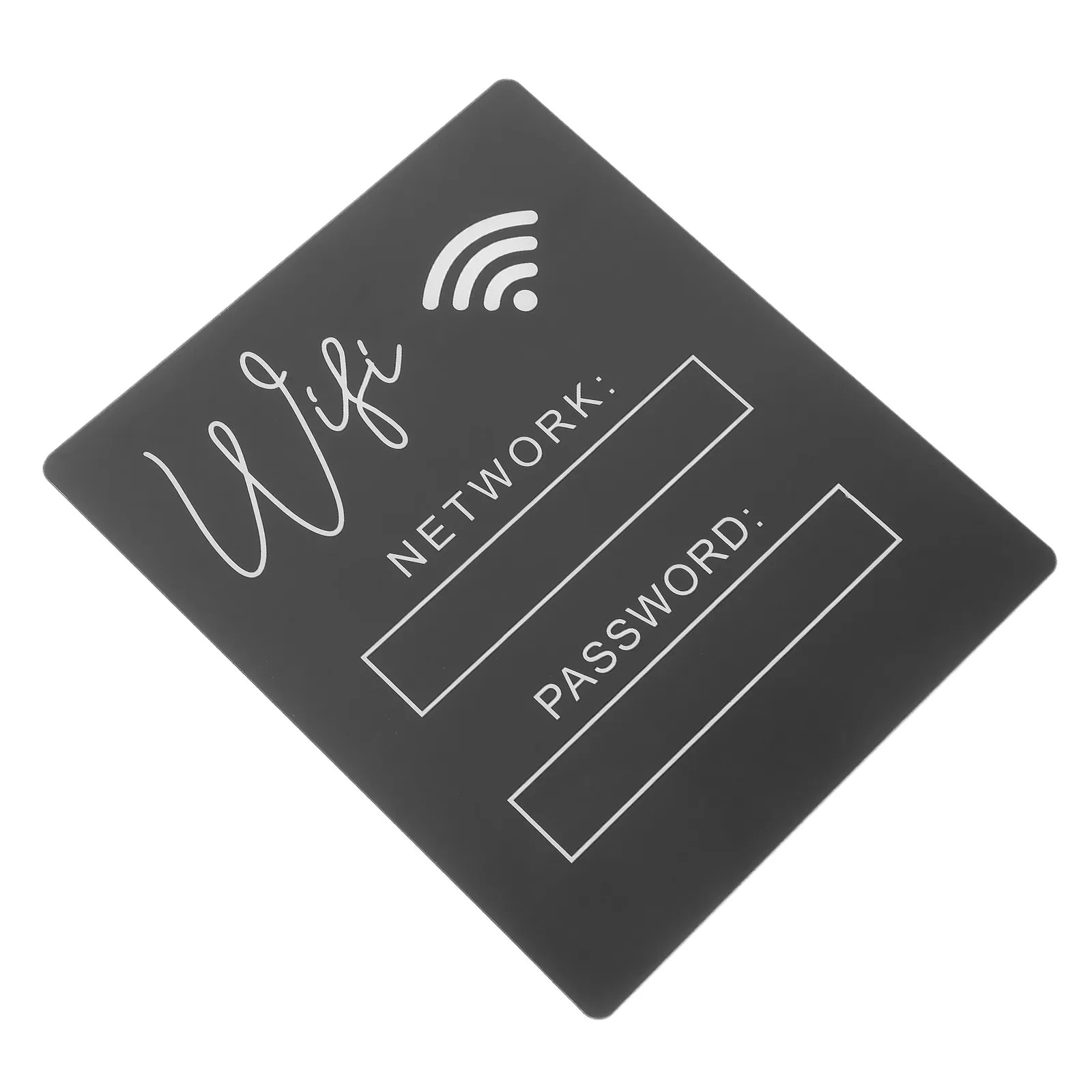Acrylic WiFi Password Sign Modern Minimalist Desk Decor for Home Office Restaurant Guest Room Essentials WiFi Board Easy Clean