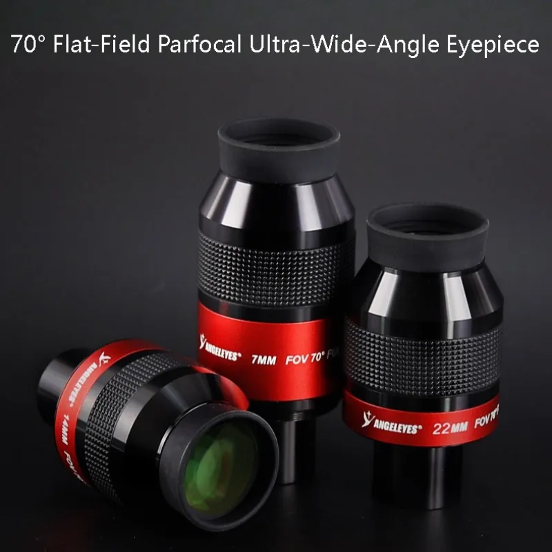 1PC 70° FMC 7/14/22mm 1.25'' flat field autofocus ultra wide angle eyepiece high-power astronomical telescope accessories