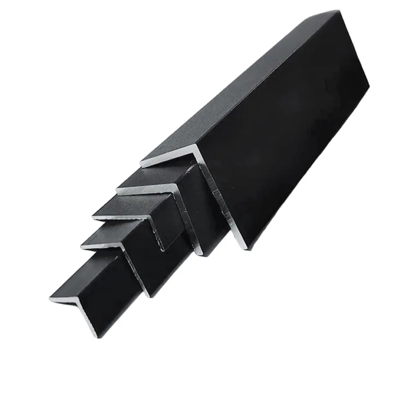 ไม่เท่ากันสีดํา L รูปมุม 90 องศาช่องอลูมิเนียม DIY ขอบมุม guards ตกแต่งแถบ 22x5 25x6x10x12x15x25 มม.