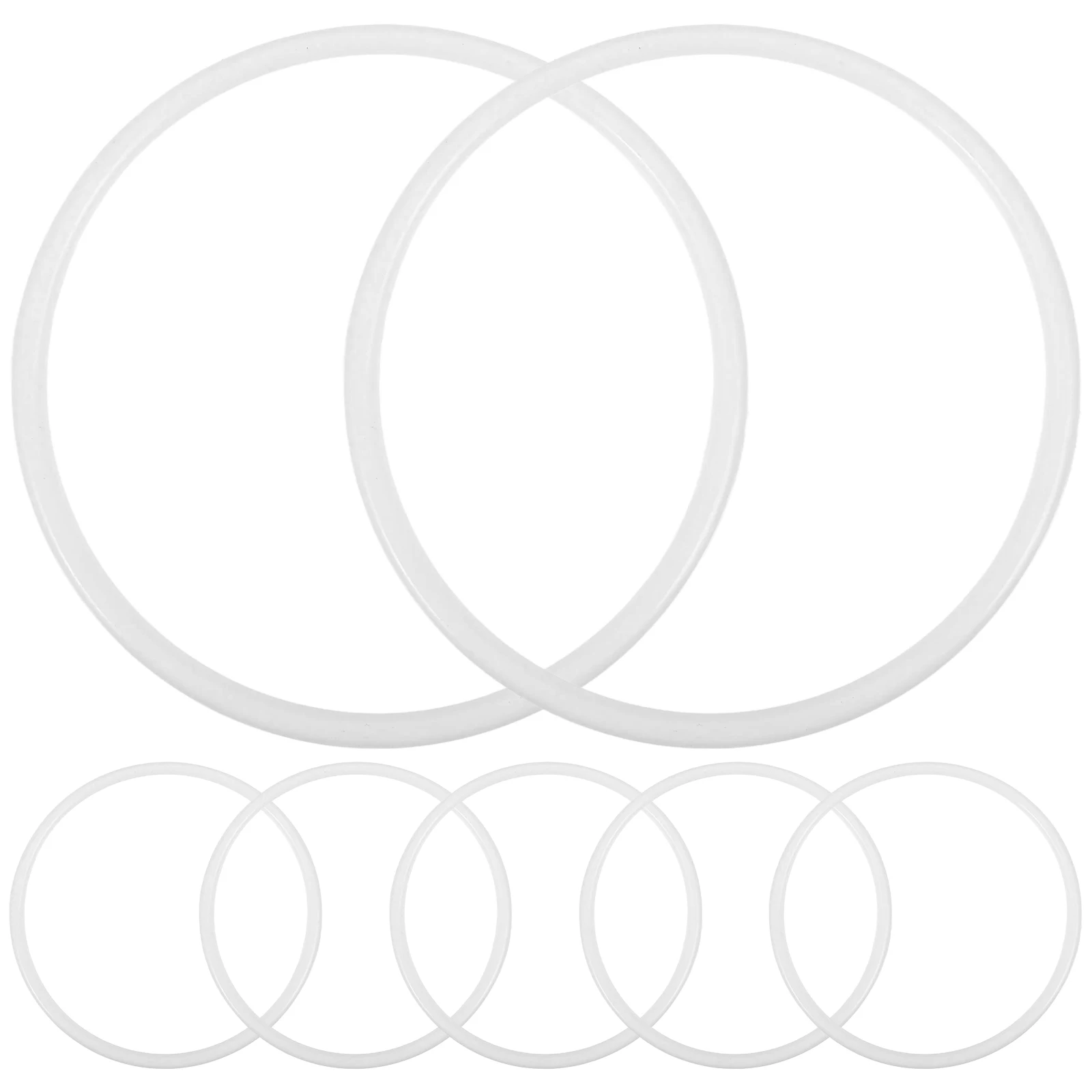 12 قطعة مجموعة حلقات صائد الأحلام 16 سنتيمتر الأطواق البلاستيكية البيضاء DIY بها بنفسك حلم الماسك الحرفية مشاريع ماندالا جدار الفن لوازم